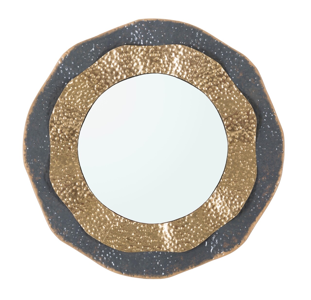 Oglinda decorativa Shai Dark, Mauro Ferretti, 65.5 cm, fier, auriu - imagine 7